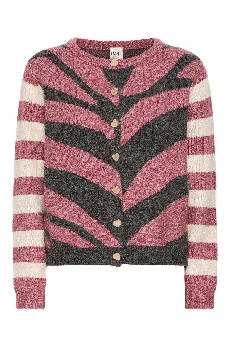Knit Cardigan, Alternate, color, MAROON COMBI