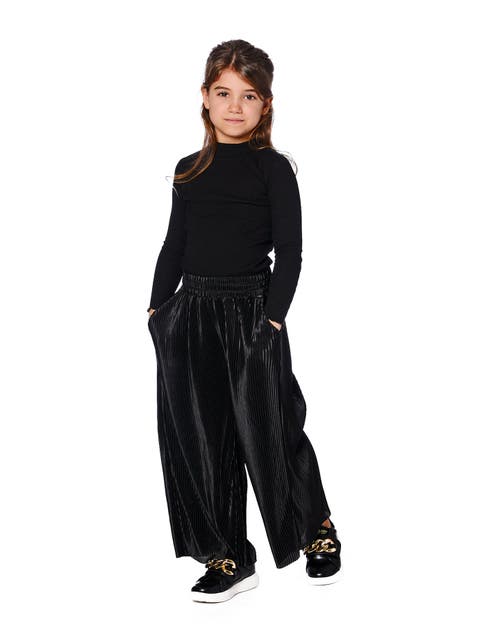 Deux Par Deux Super Soft Ribbed Mock Neck Top In Black