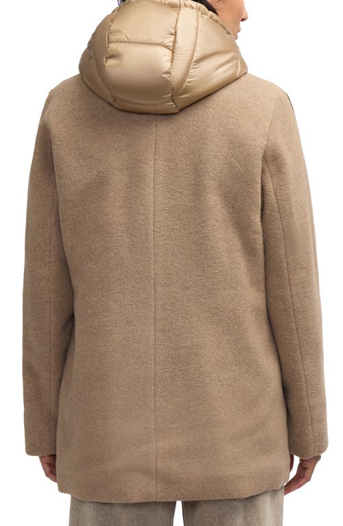 Scotch & Soda Nissa Water Repellent Peacoat With Removable Bib In Gold