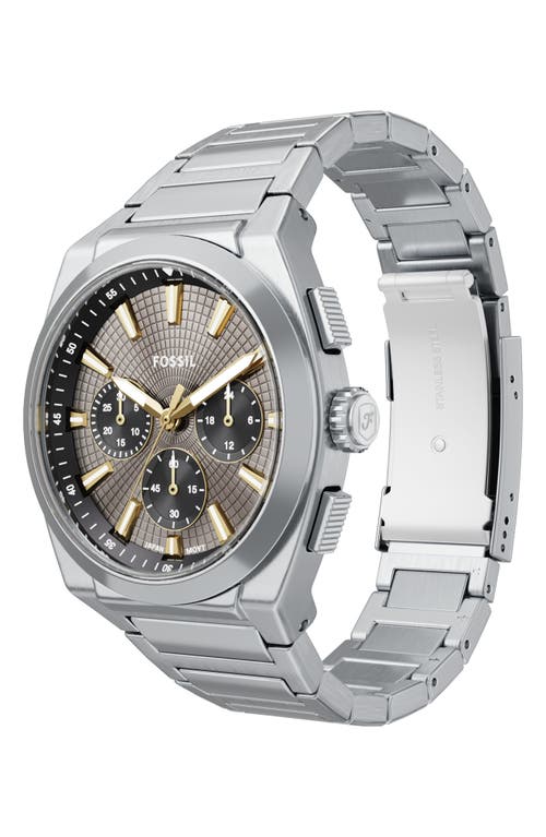 Fossil Everett Chronograph Bracelet Watch, 42mm In Gray
