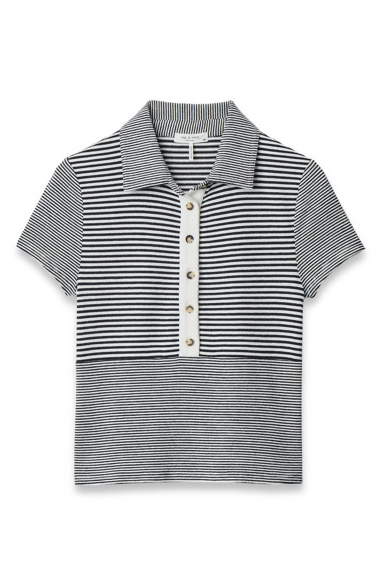 rag & bone The Knit Crop Polo, Alternate, color, Ivy Multi