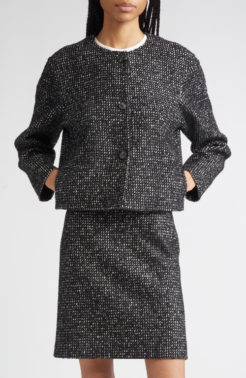Lafayette 148 New York Bouclé Tweed Crop Jacket In Black