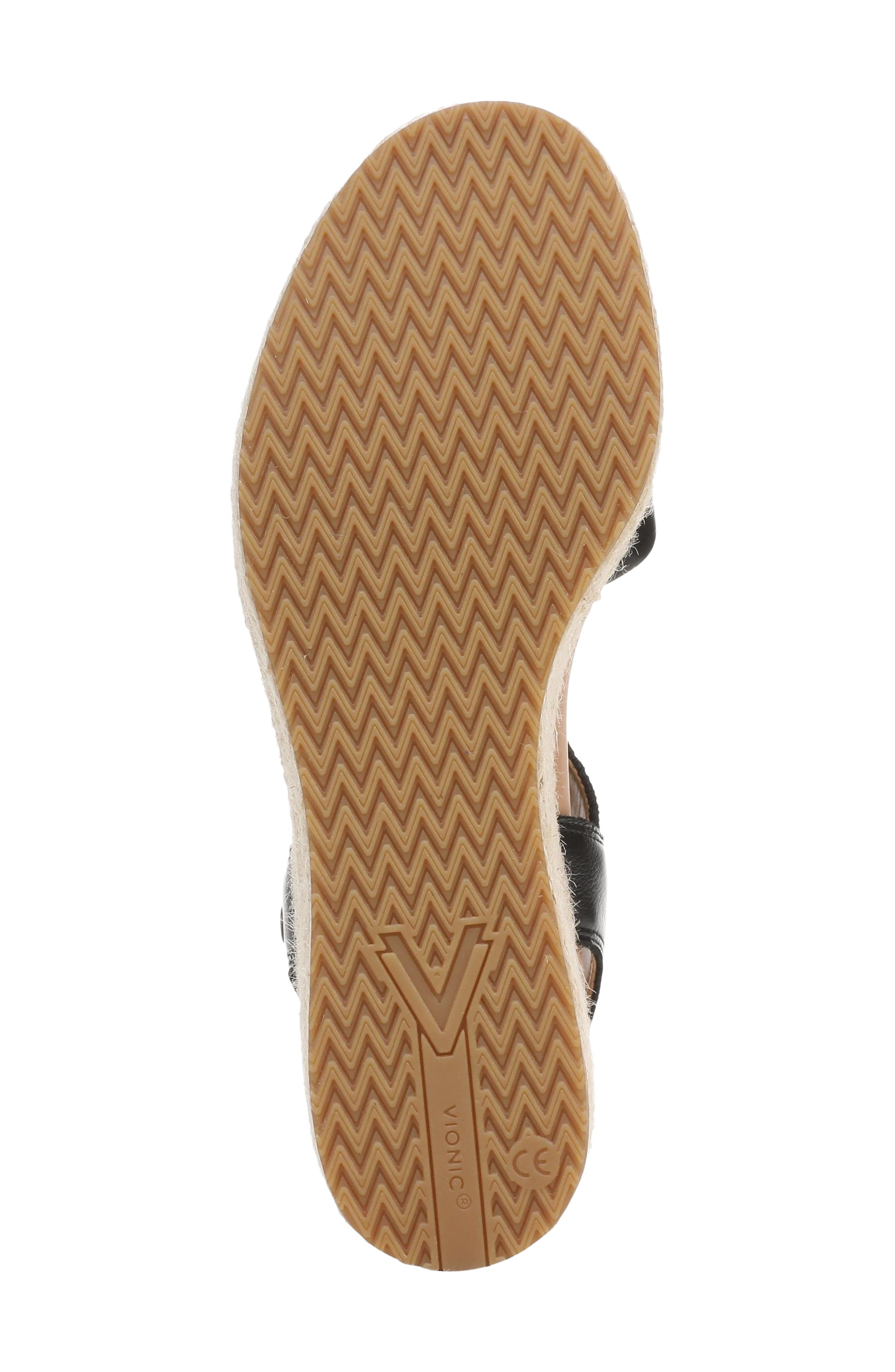 Vionic Darla Espadrille Platform Slide Sandal, Alternate, color, Black