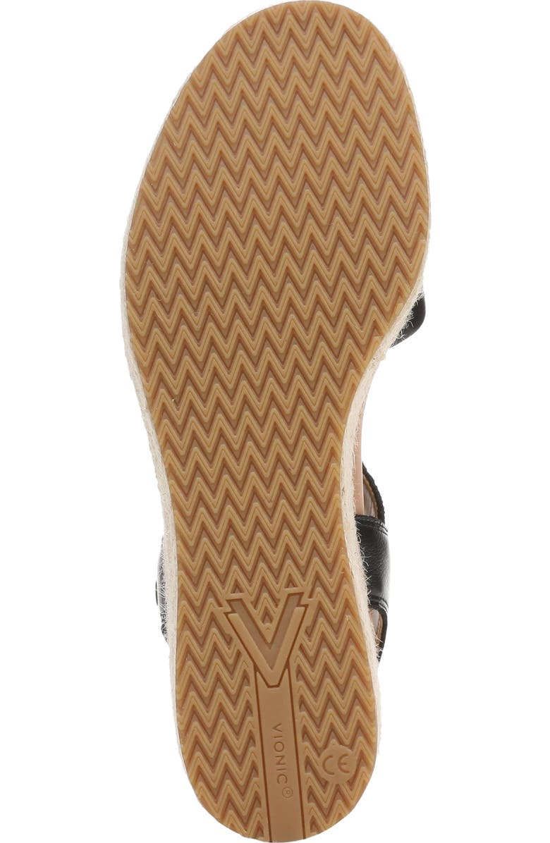 Vionic Darla Espadrille Platform Slide Sandal, Alternate, color, Black