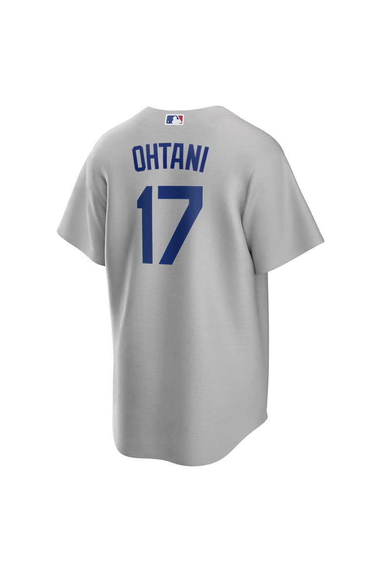 Men's Nike Shohei Ohtani Gray Los Angeles Dodgers Alternate Road Replica Jersey, Alternate, color, Gray