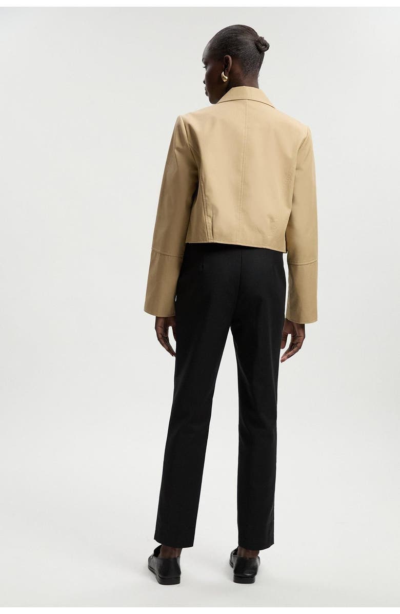 Karen Millen Essential Techno Woven Trousers, Alternate, color, Black