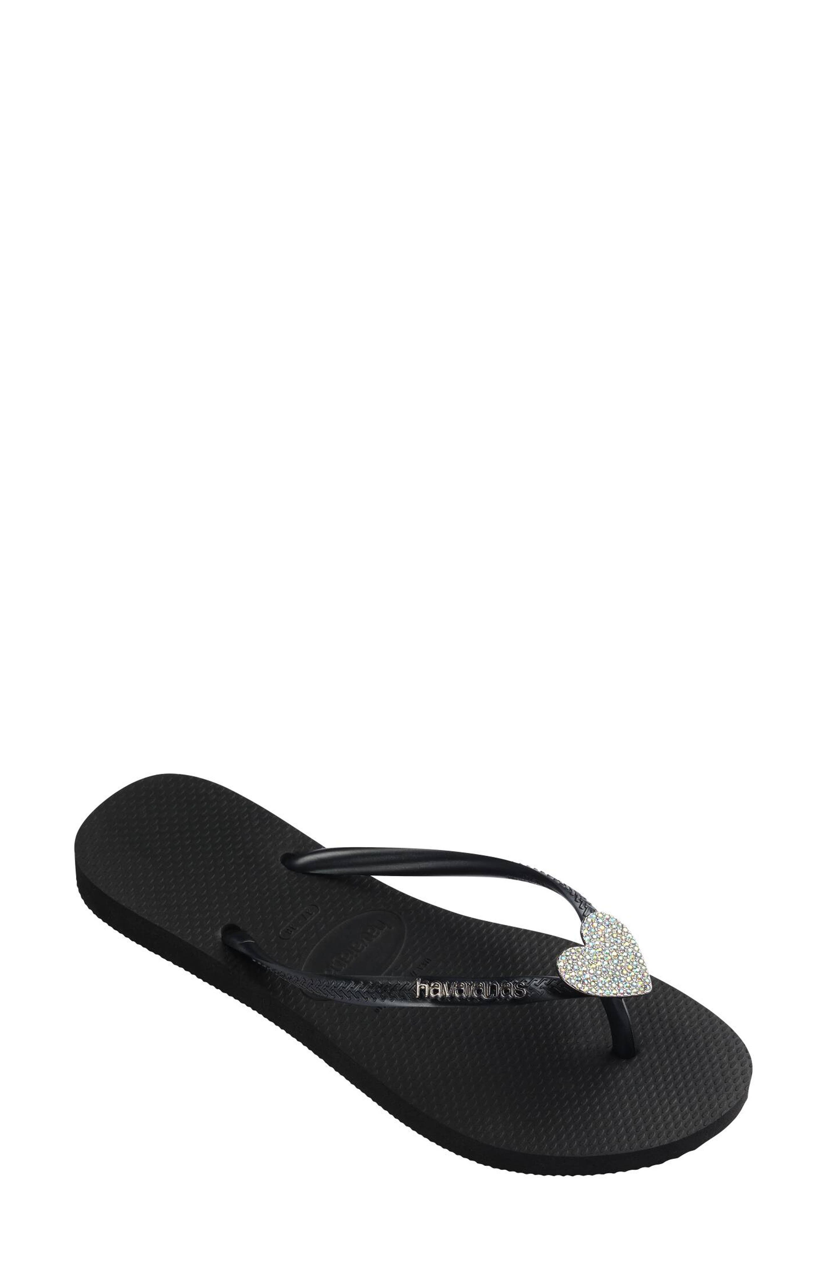 Havaianas Slim Crystal Charm Flip Flop, Main, color, 