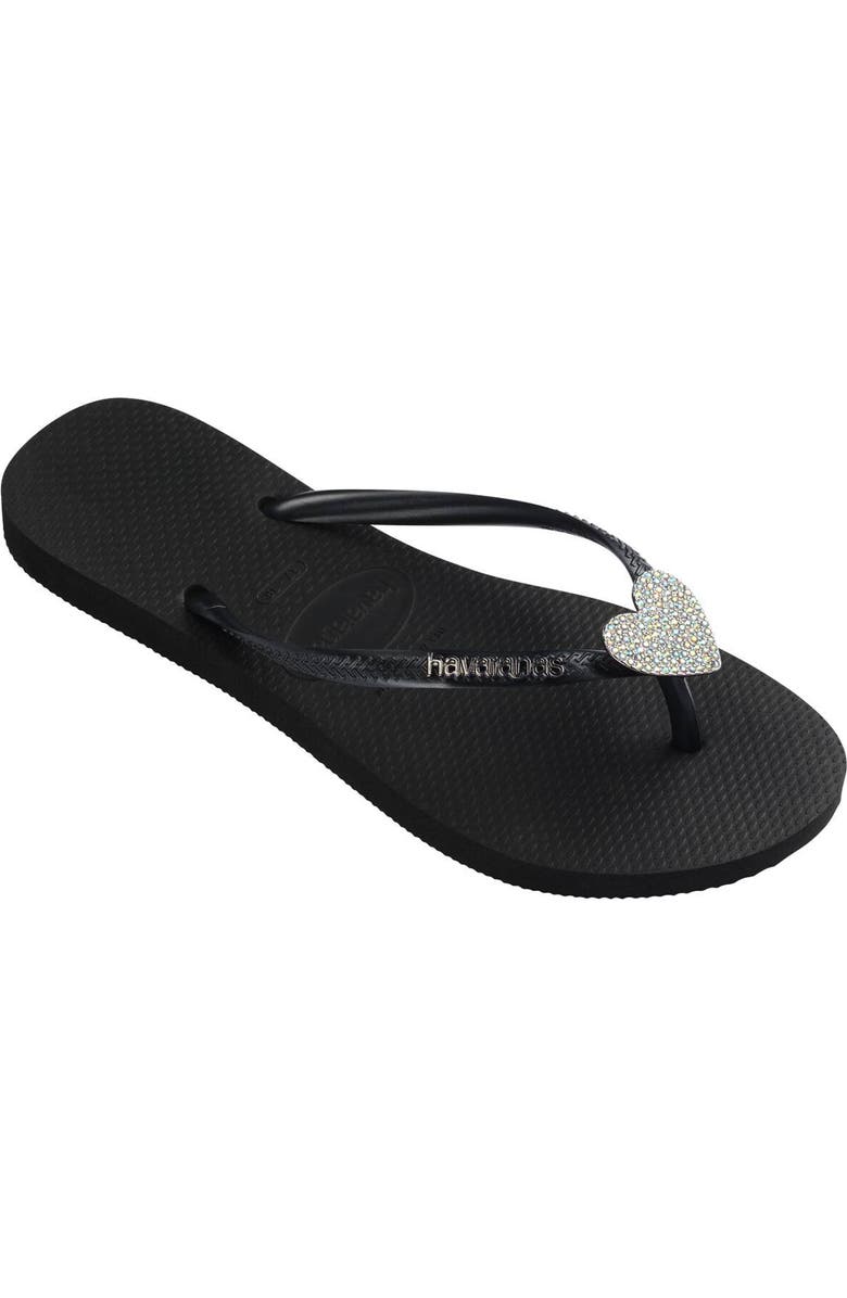 Havaianas Slim Crystal Charm Flip Flop, Main, color,