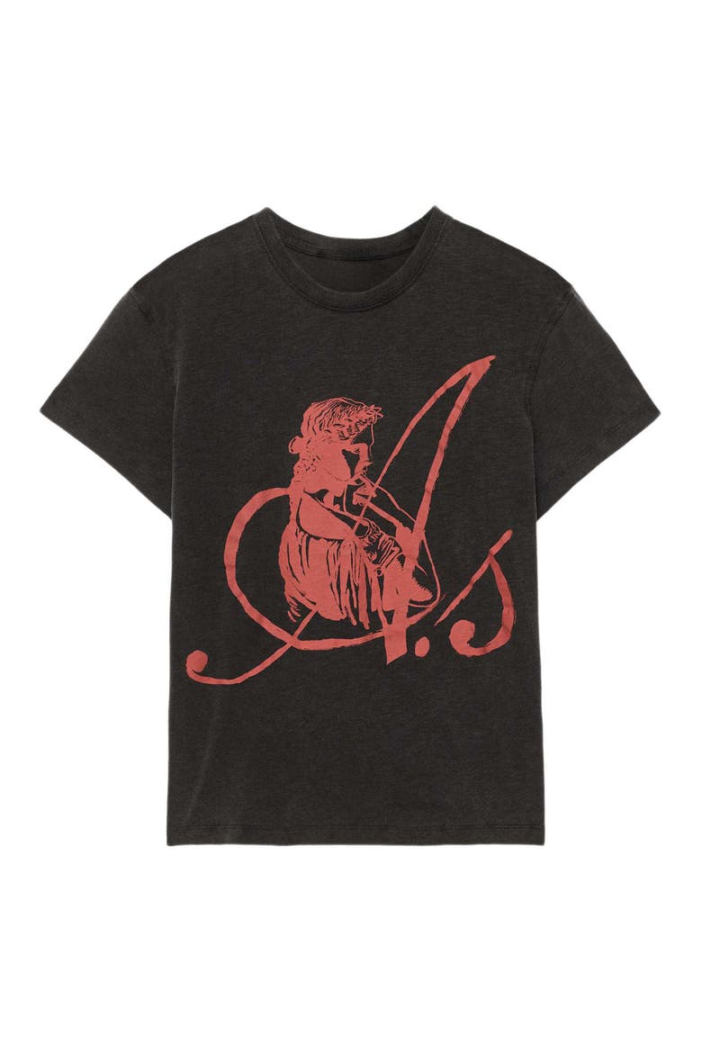 Statue Addi Graphic T-Shirt, Alternate, color, WASHED BLACK