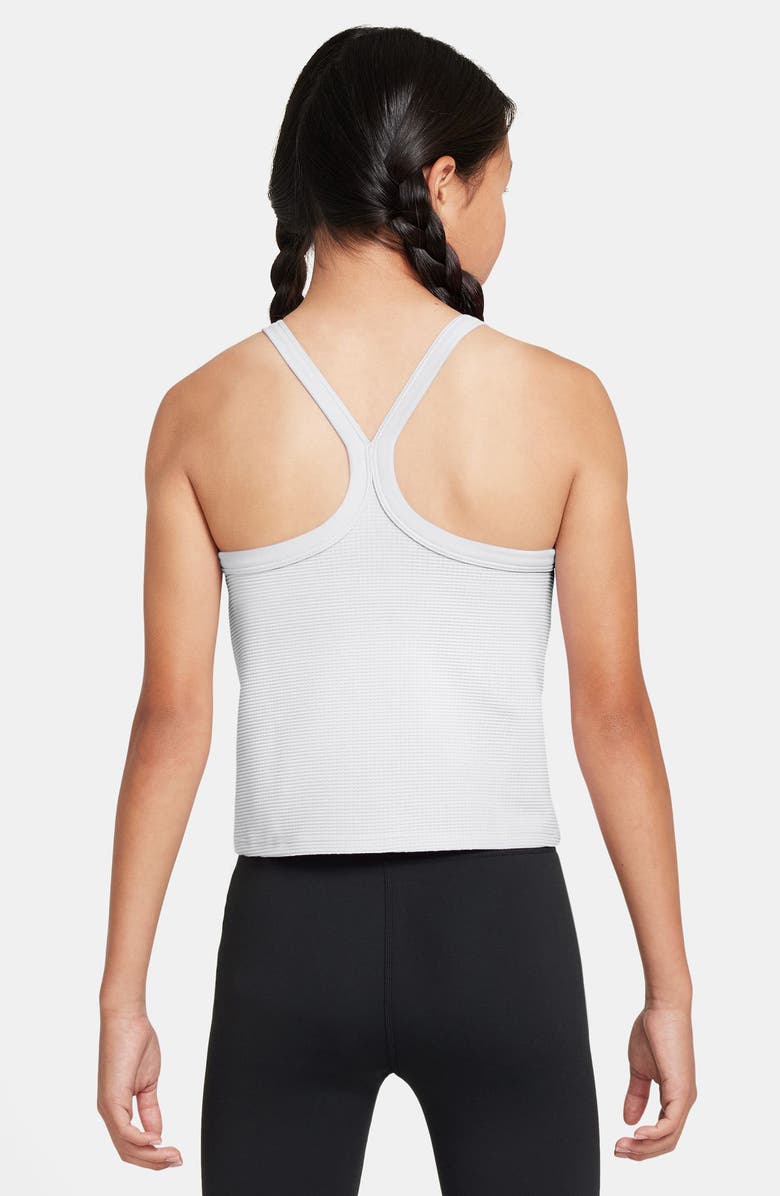 Nike Kids' Dri-FIT High Neck Racerback Tank, Alternate, color, White/ Black
