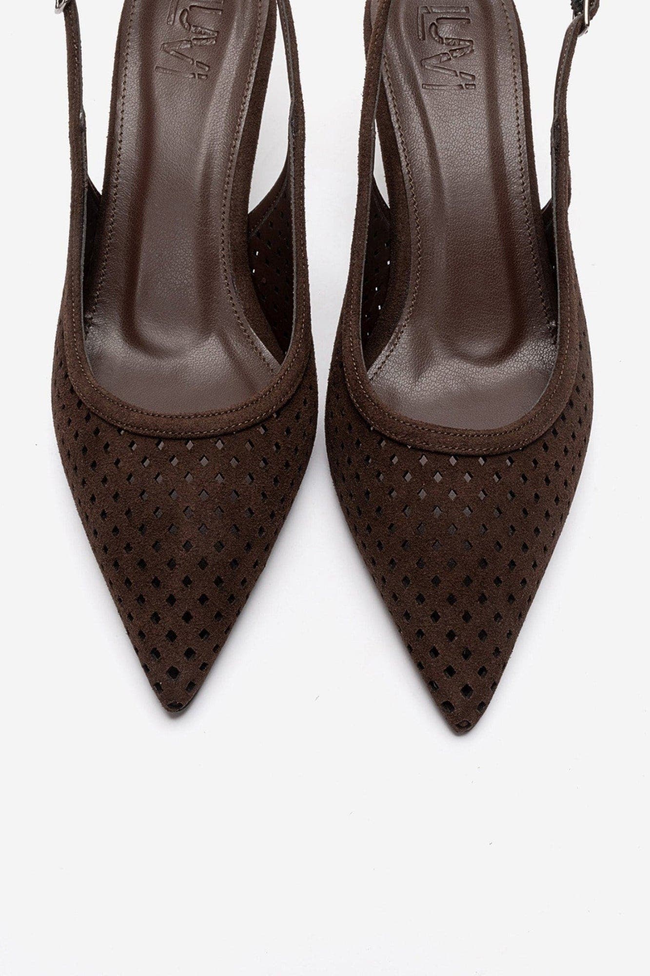 Uvien Stiletto Slingback Pump, Alternate, color, Brown Suede