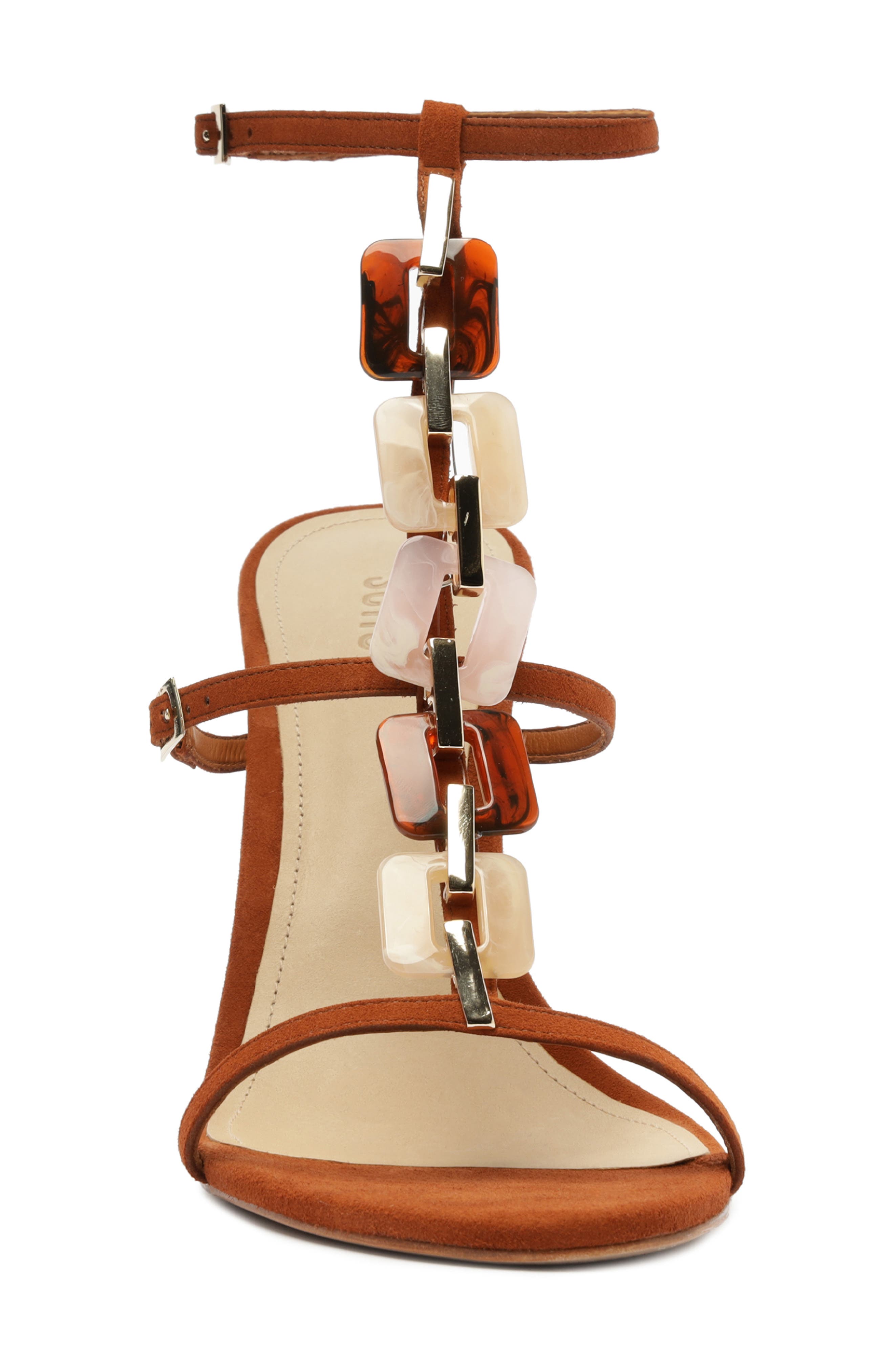 Schutz Cassandra Chain Ankle Strap Sandal, Alternate, color, 