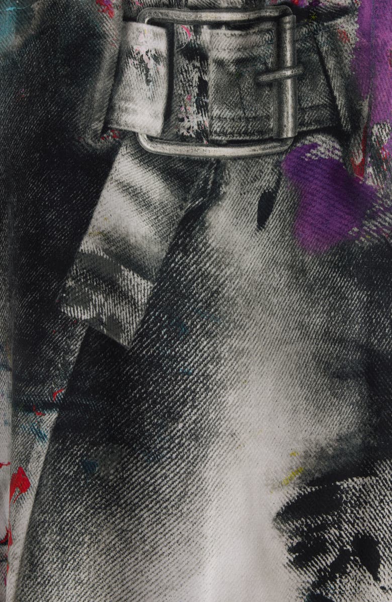 Acne Studios Setar Paint Print Button-Up Shirt, Alternate, color, White Multicolor