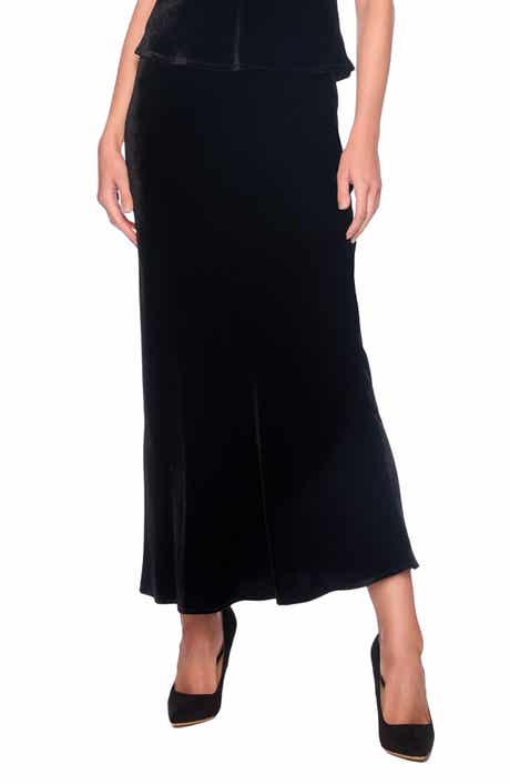Susana Monaco Velvet Bias Cut Skirt