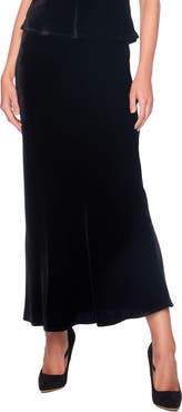 Susana Monaco Velvet Bias Cut Skirt