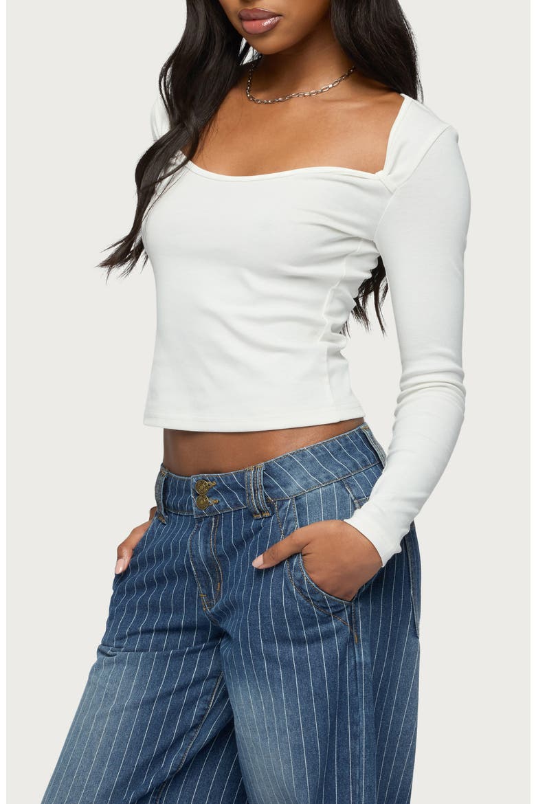 Ximena Long Sleeve Top, Alternate, color, WHITE