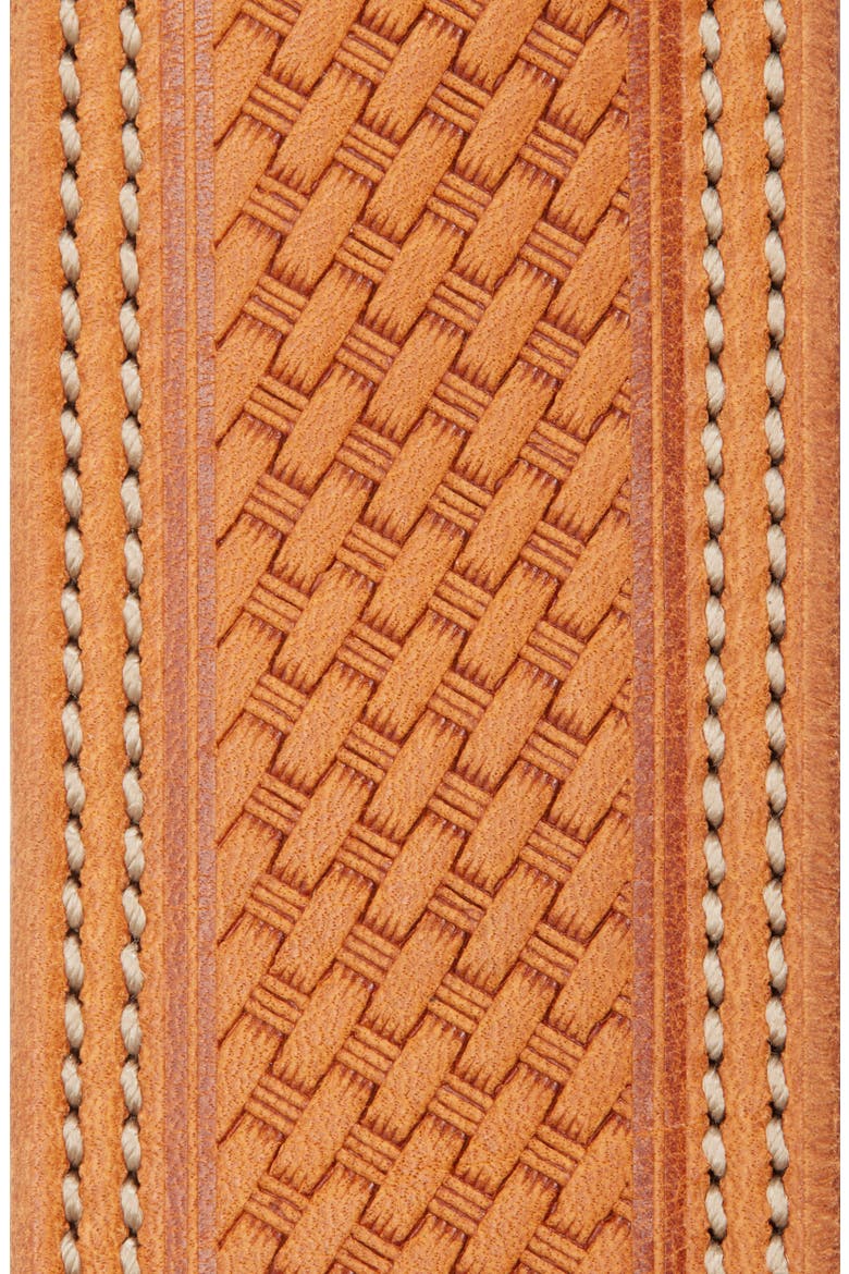 Vaccheta Leather Belt, Alternate, color, BROWN