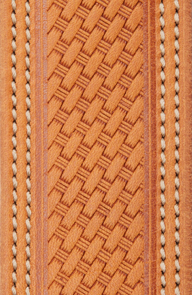 Ralph Lauren Purple Label Vaccheta Leather Belt, Alternate, color, Brown