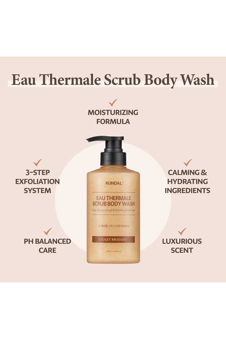 Eau Thermale Scrub Body Wash Cozy Darjeeling 2 Pack, Alternate, color, 500ml (16.9 fl oz.) x 2