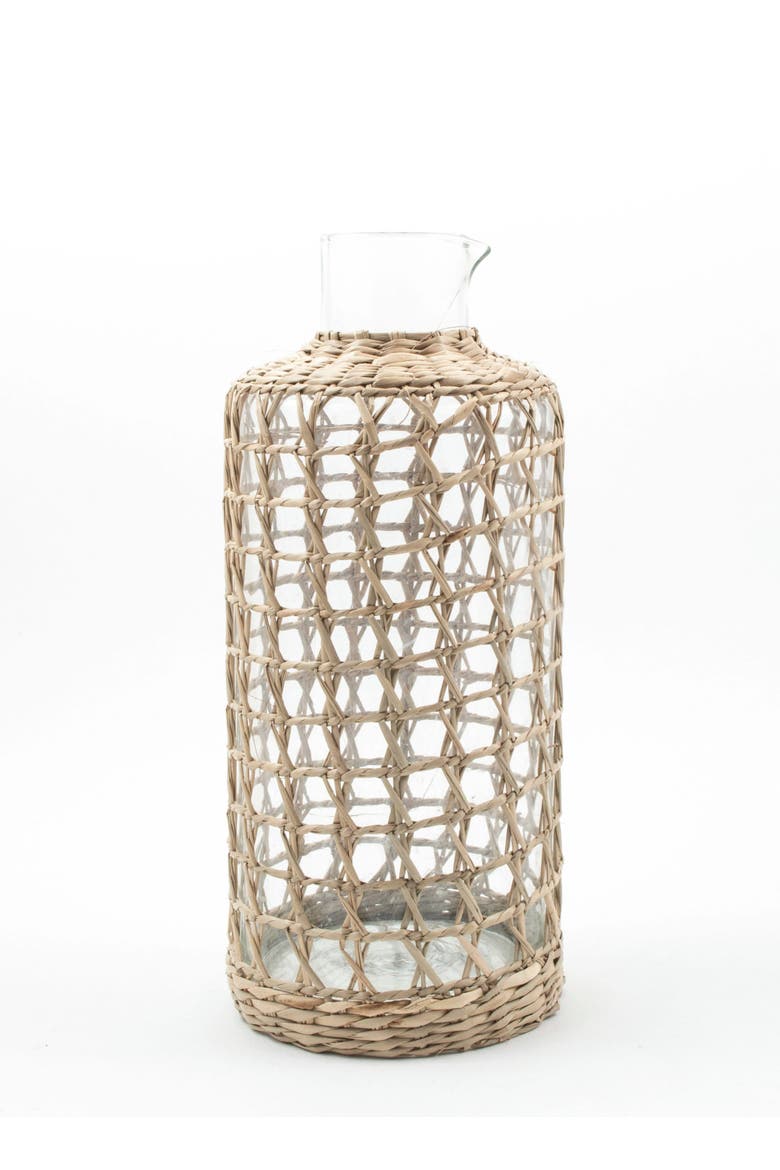 Seagrass Cage Carafe, Main, color, None