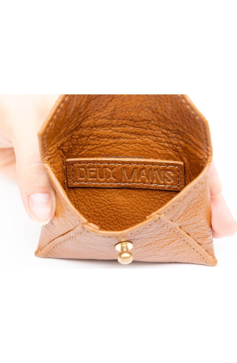 Deux Mains Coin Pouch, Alternate, color, Cognac