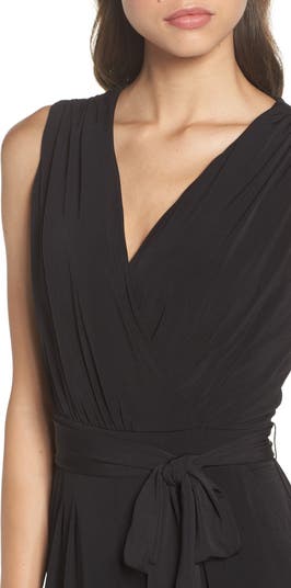 Faux Wrap Jersey Jumpsuit