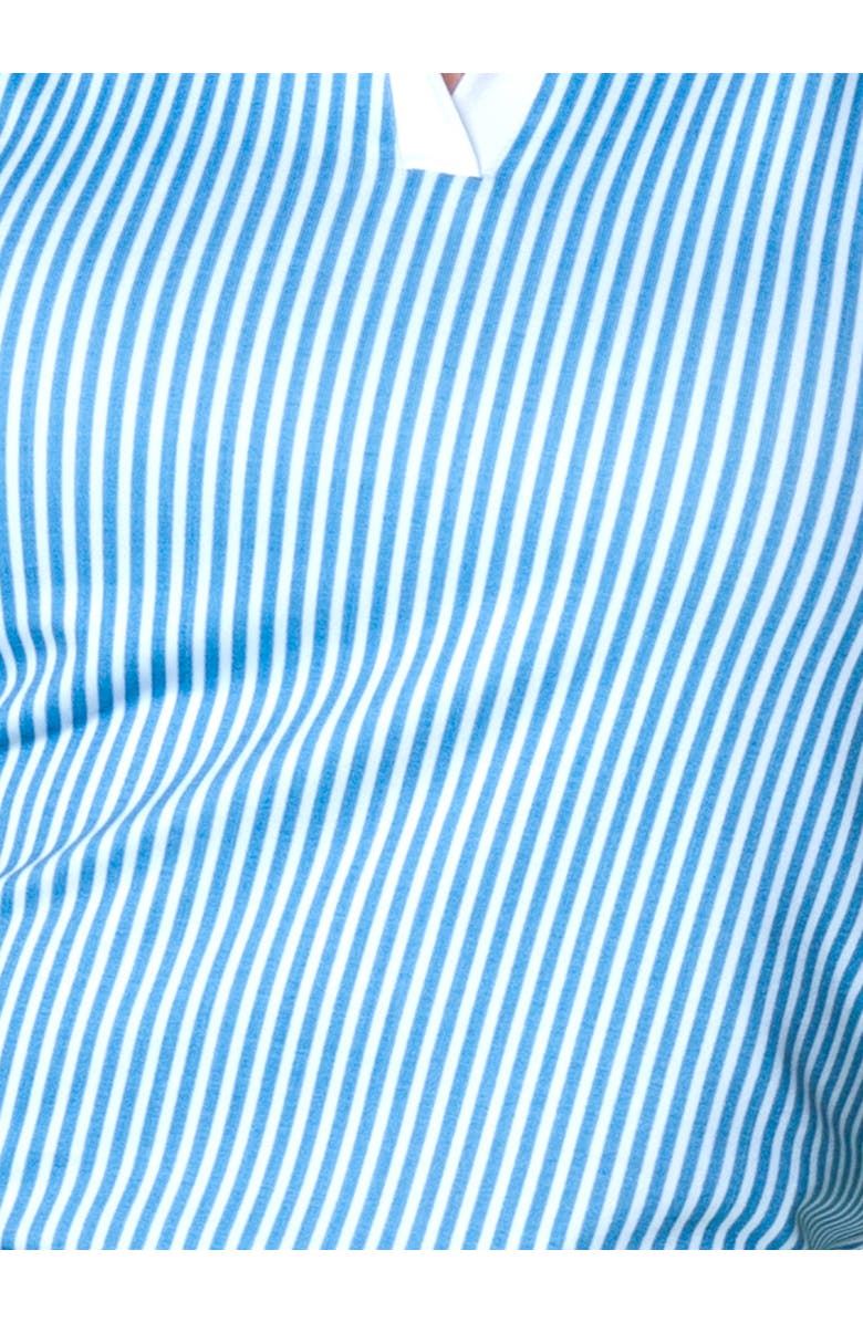 Lucky in Love Hip Fit Linen Stripe Tank, Alternate, color, Periwinkle