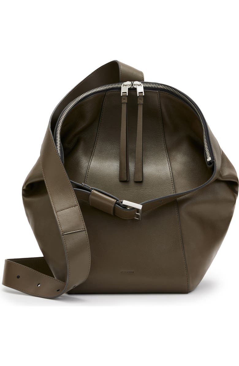 AllSaints Anouck Leather Sling Backpack, Main, color,