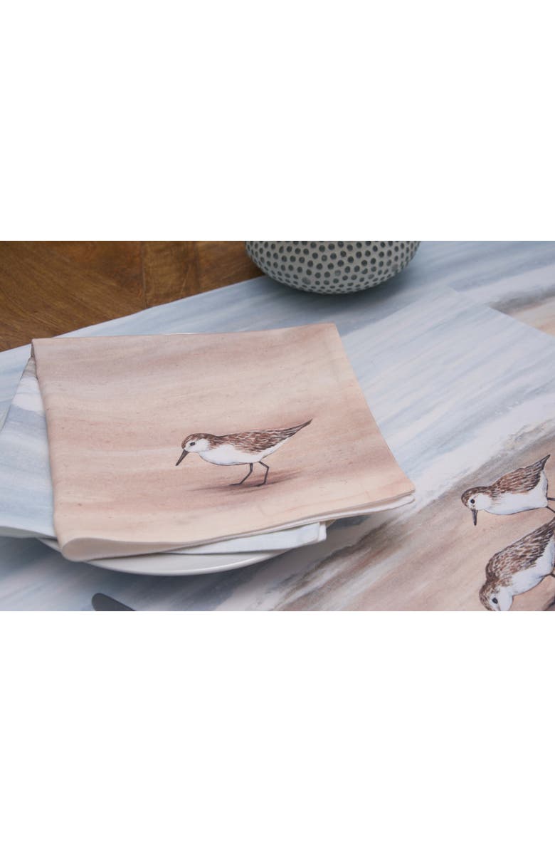 C&F Home Sandpiper Coastal Shores Graphic Print Napkins Set of 6, Alternate, color, Orange
