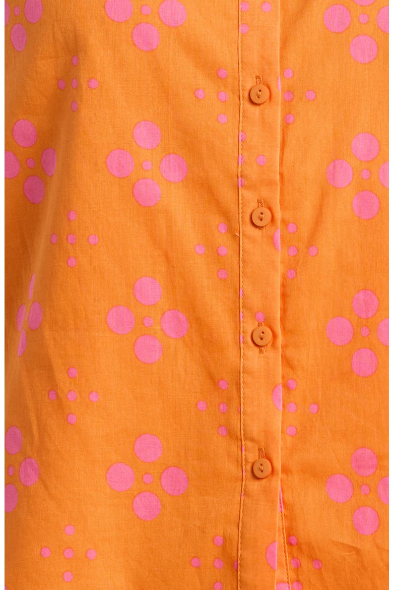 Donna Dot Hessi Sleeveless Button-Up Shirt, Alternate, color, ORANGE-PINK