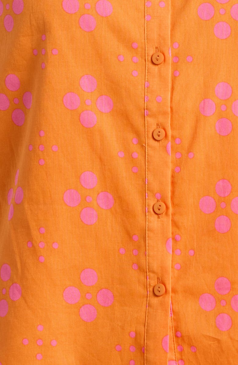 SUGARLIPS Donna Dot Hessi Sleeveless Button-Up Shirt, Alternate, color, Orange-Pink