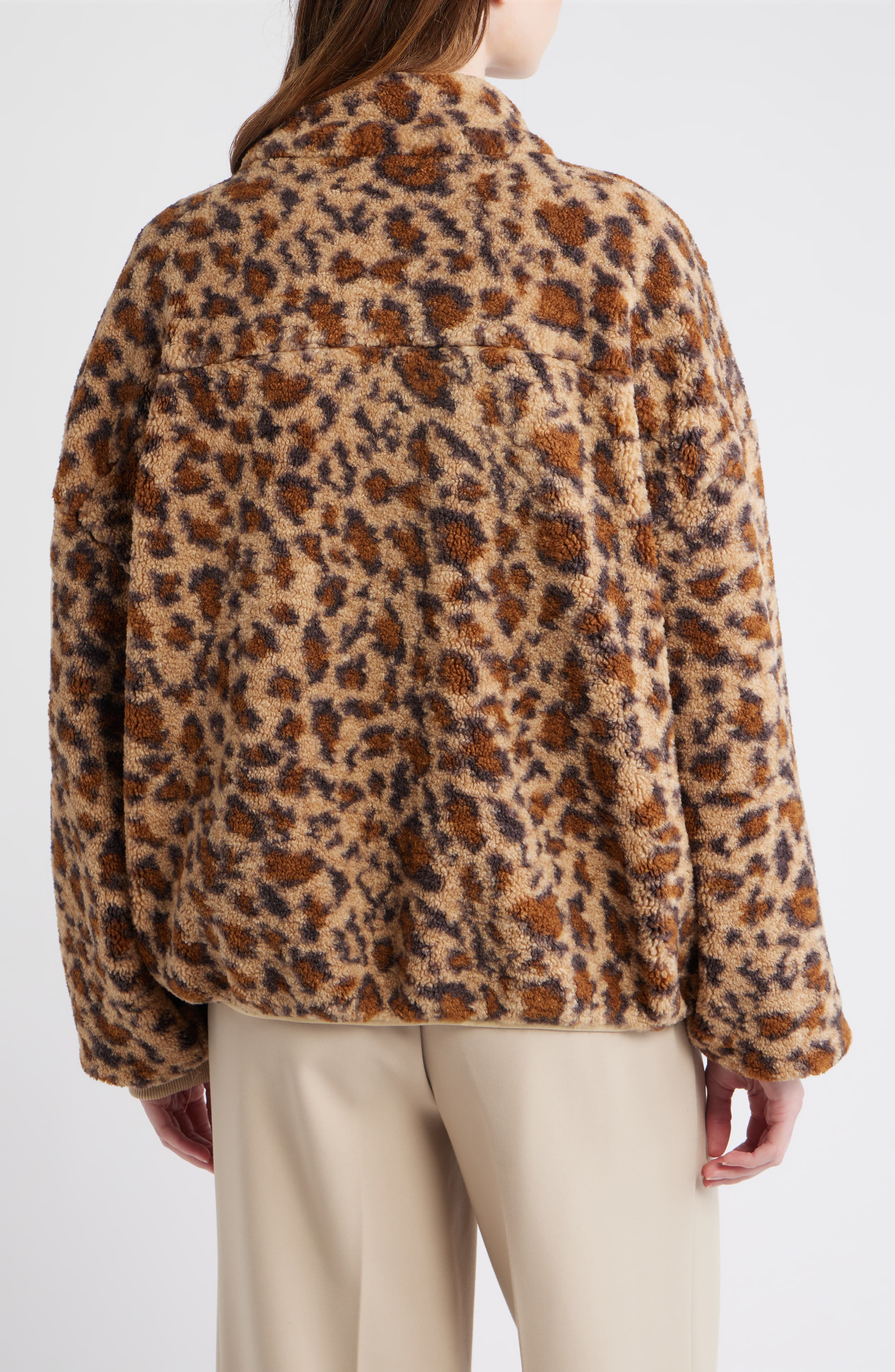Lucien Leopard Mixed Media Jacket - image 4