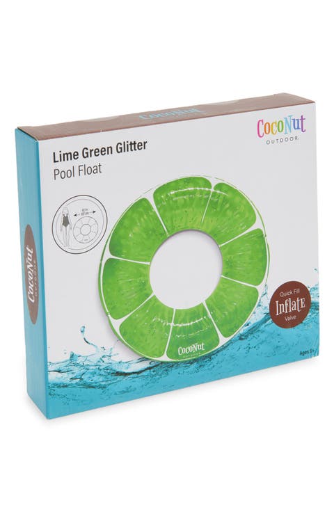 Green Glitter Lime Pool Float