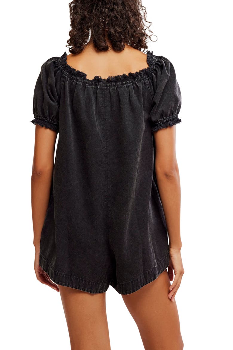 Daisy Denim Babydoll Romper, Alternate, color, STAR CROSSED