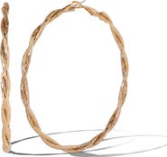 Jessica Simpson JS Jessica Simpson Gold Tone Twisted Hoop Earrings