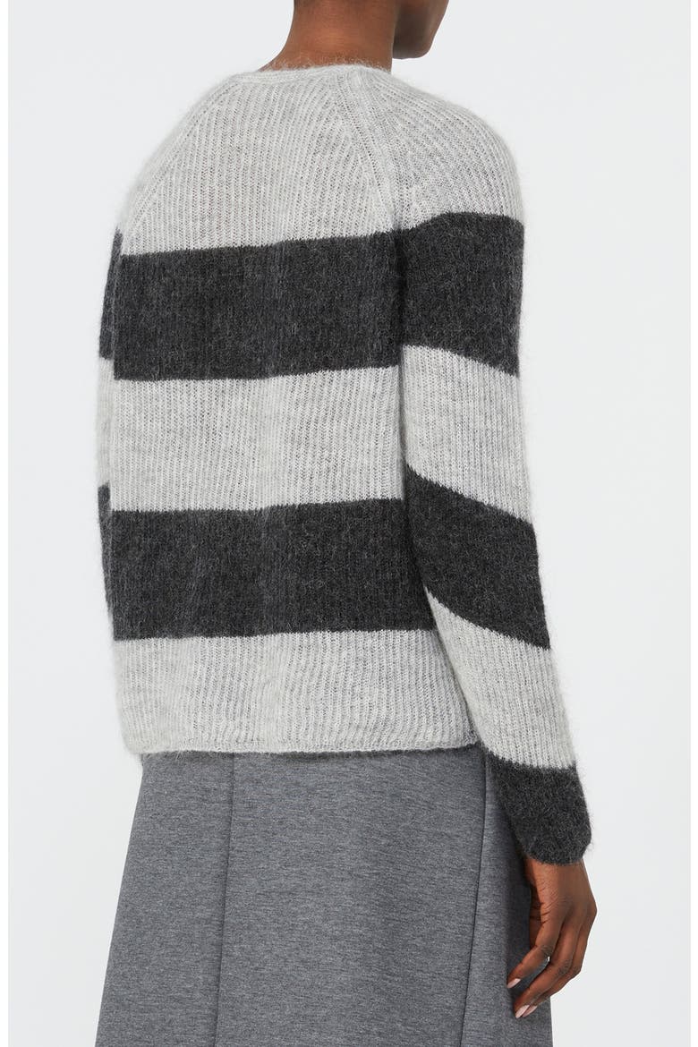 Ricetta Stripe Mohair & Wool Blend Sweater, Alternate, color, LIGHT GREY