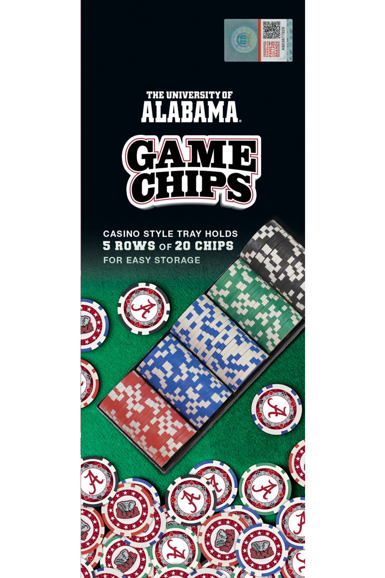 Alabama Crimson Tide 100pc Poker Chips, Alternate, color, Multicolor