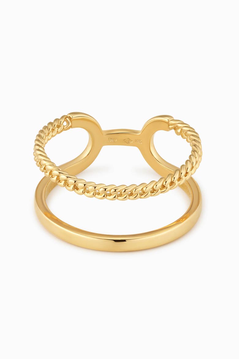 14K Yellow Gold Twin Set Ring, Alternate, color, Yellow Gold