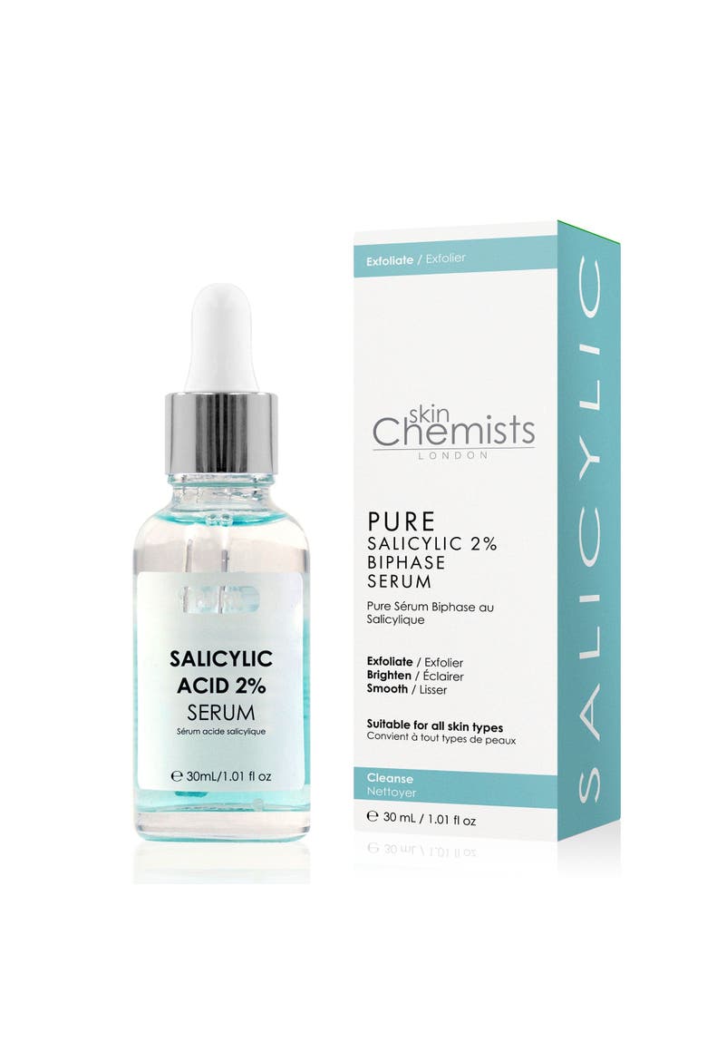 Pure Salicylic Acid 2% Biphase Serum 30ml for Acne & Blemishes, Large Pores, Alternate, color, White