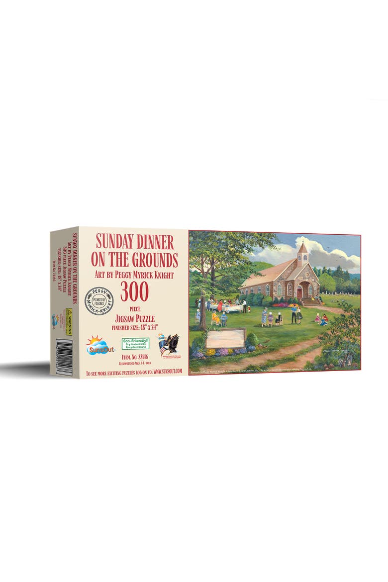 Sunday Dinner on the Grounds 300 piece Jigsaw Puzzle for Adults, Main, color, Multicolor