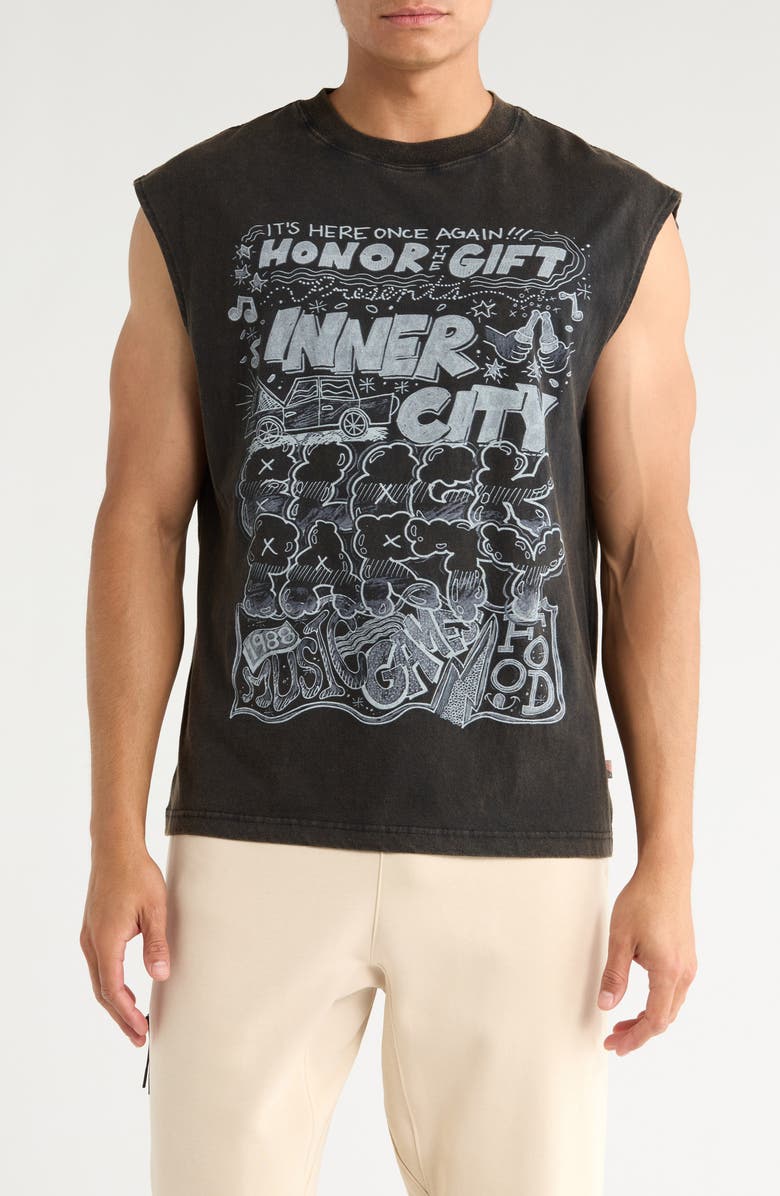 HONOR THE GIFT Block Party Graphic Muscle Tee, Main, color,