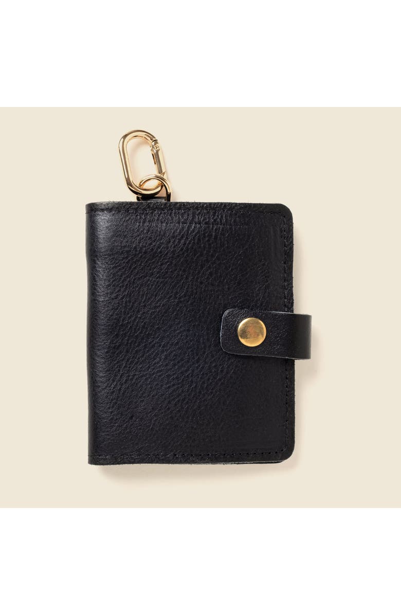 Casupo Wallet with Snap and Key Ring, Main, color, Black