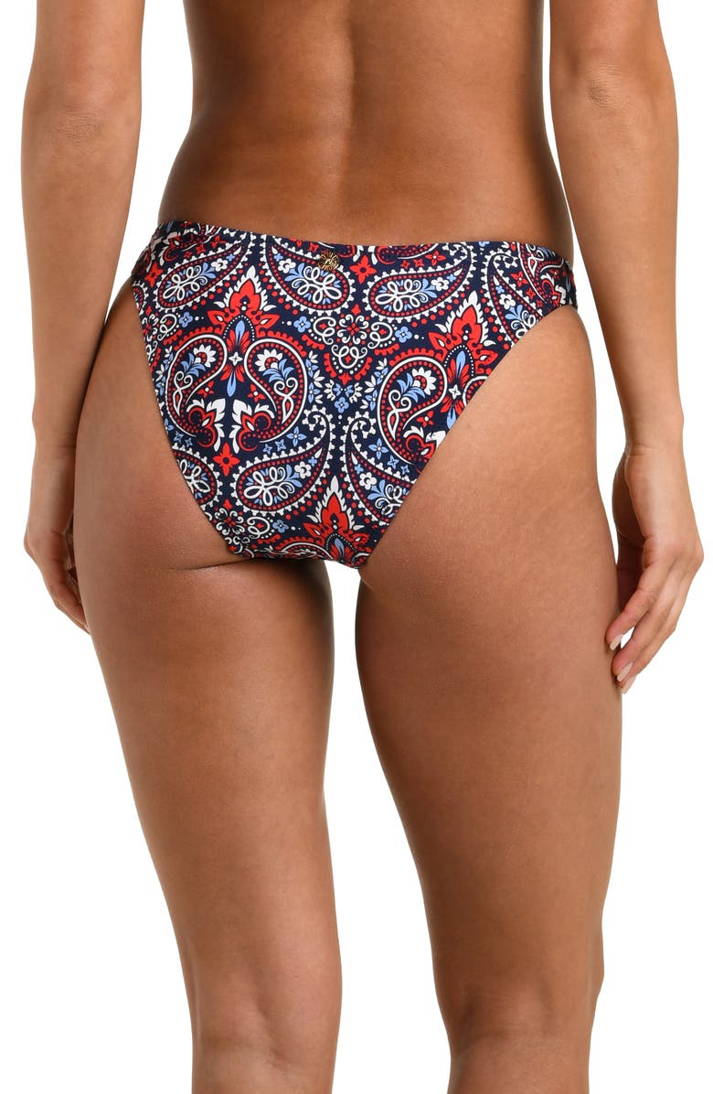 Sunshine 79 Americana Paisley French Cut Bikini Bottoms, Alternate, color, Blue Multi