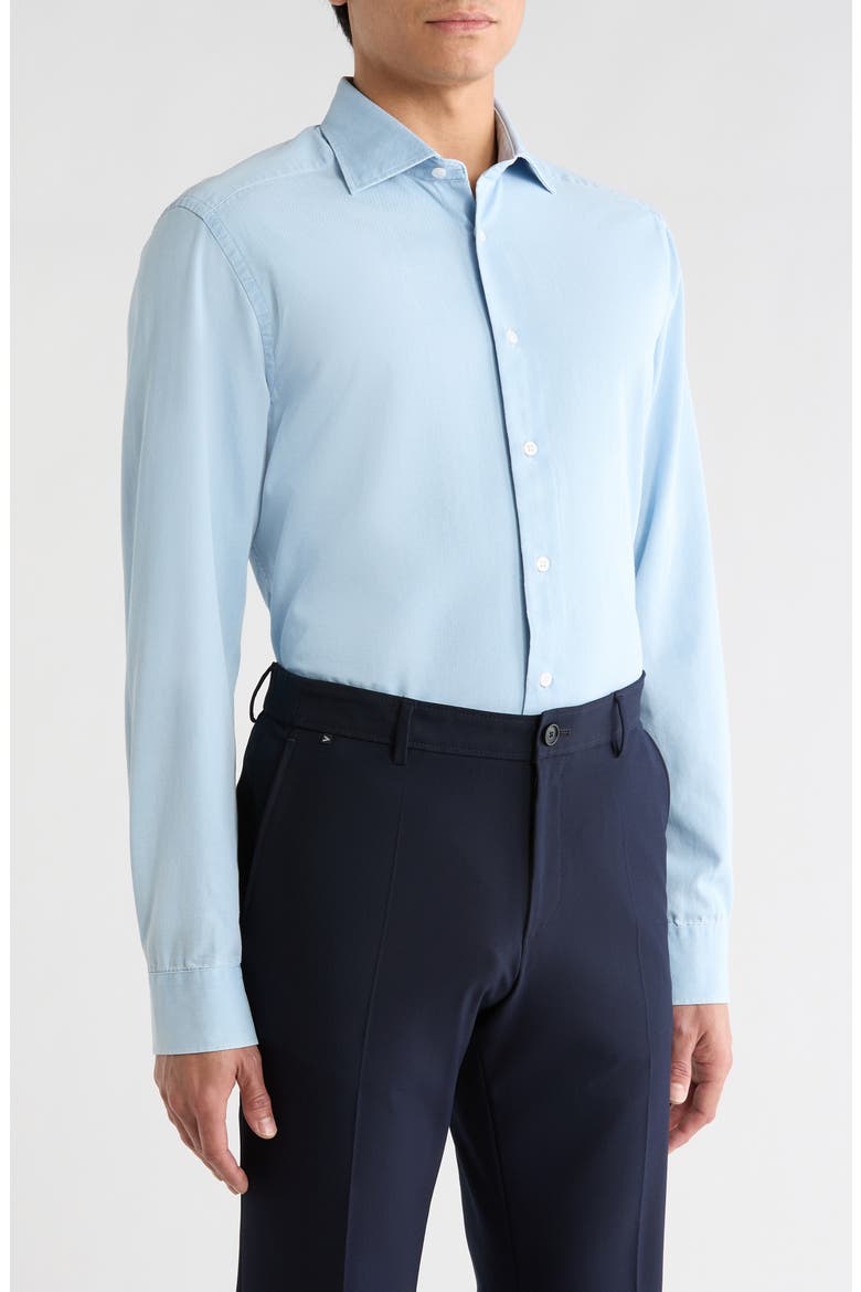 Waterton Cotton Denim Button-Up Shirt, Alternate, color, FADED DENIM