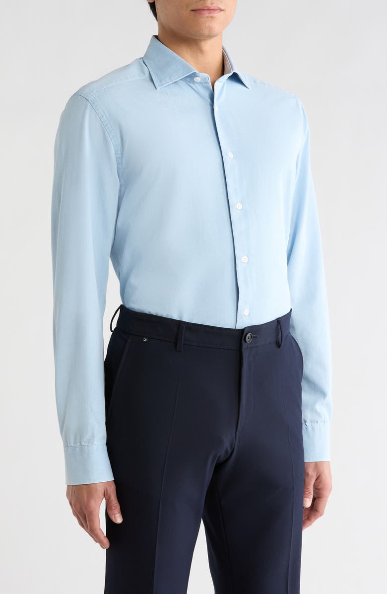 Jack Victor Waterton Cotton Denim Button-Up Shirt, Alternate, color, Faded Denim