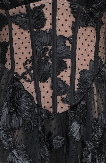 Sianna Lace Corset Cocktail Midi Dress