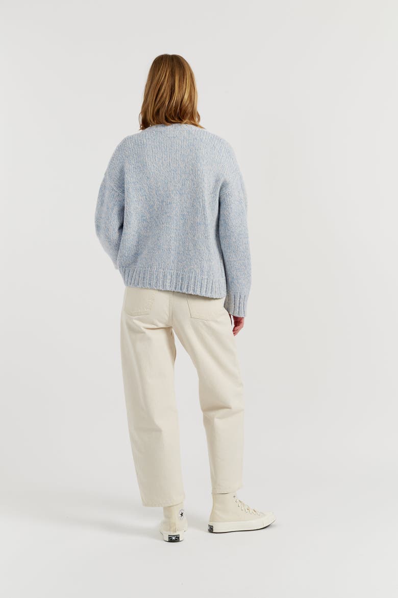 Merino Snoopy Marl Cardigan, Alternate, color, Multi Blue