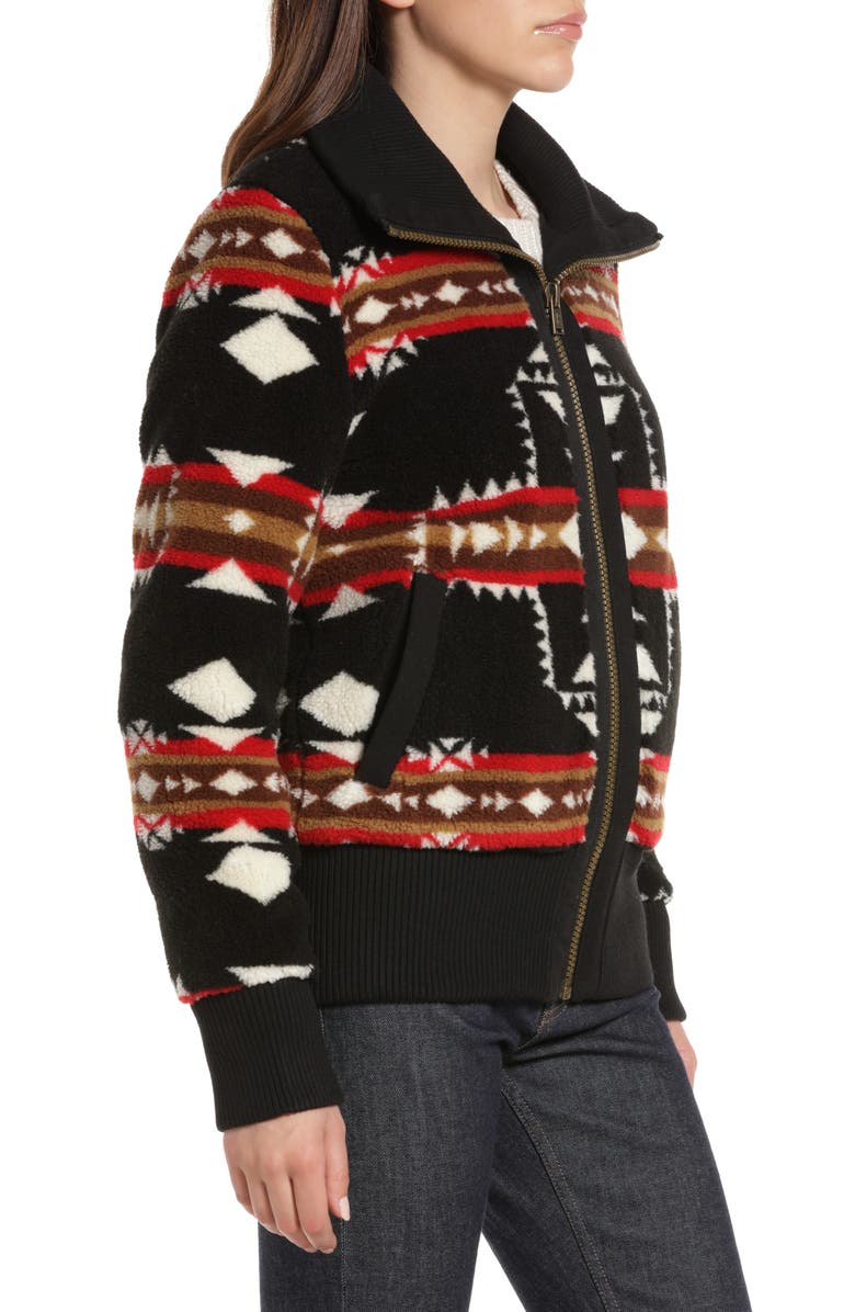 Pendleton Foxglove Fleece Bomber Jacket, Alternate, color,