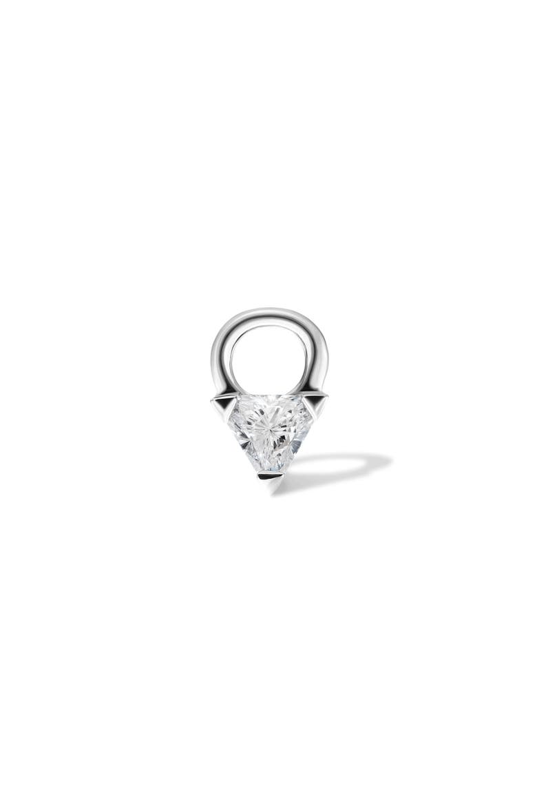 Diamond Trillion Earring Charm, Alternate, color, WHITE GOLD