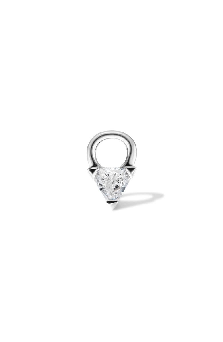 MARIA TASH Diamond Trillion Earring Charm, Alternate, color, White Gold
